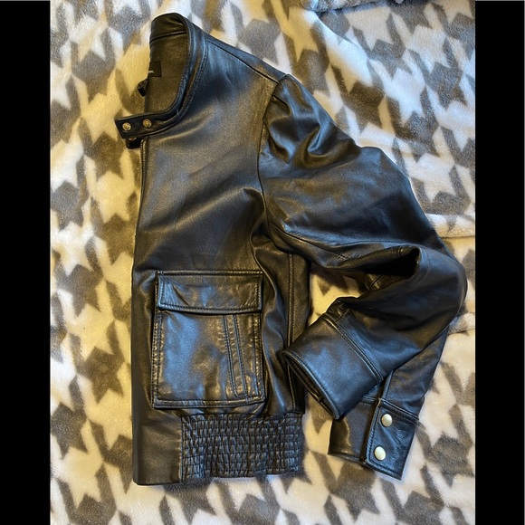 Moda International Leather Jacket Size 
